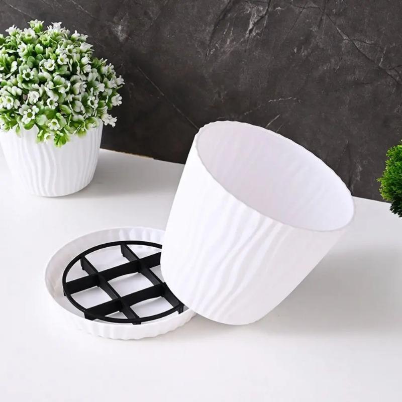 1-50PCS Plant Saucer Flower Pot Stand, Plastic Drainage Rack with Breathable Mesh Pad, Reusable Gardening Bottom Base for Indoor Outdoor