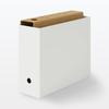 MUJI Recycled Polypropylene File Standard White W10 x D32 x 83904364 Box, Type, Gray, Approx. H24cm,