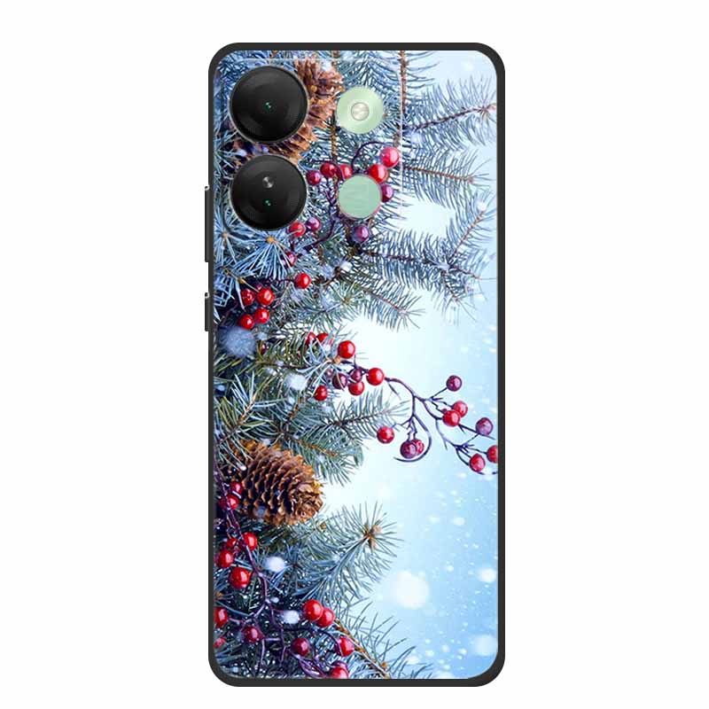 For Infinix Smart 7 HD Christmas Soft Case Silicone TPU Back Cover Phone Cases For Infinix Smart7 Plus X6516 Xmas New Etui Shell