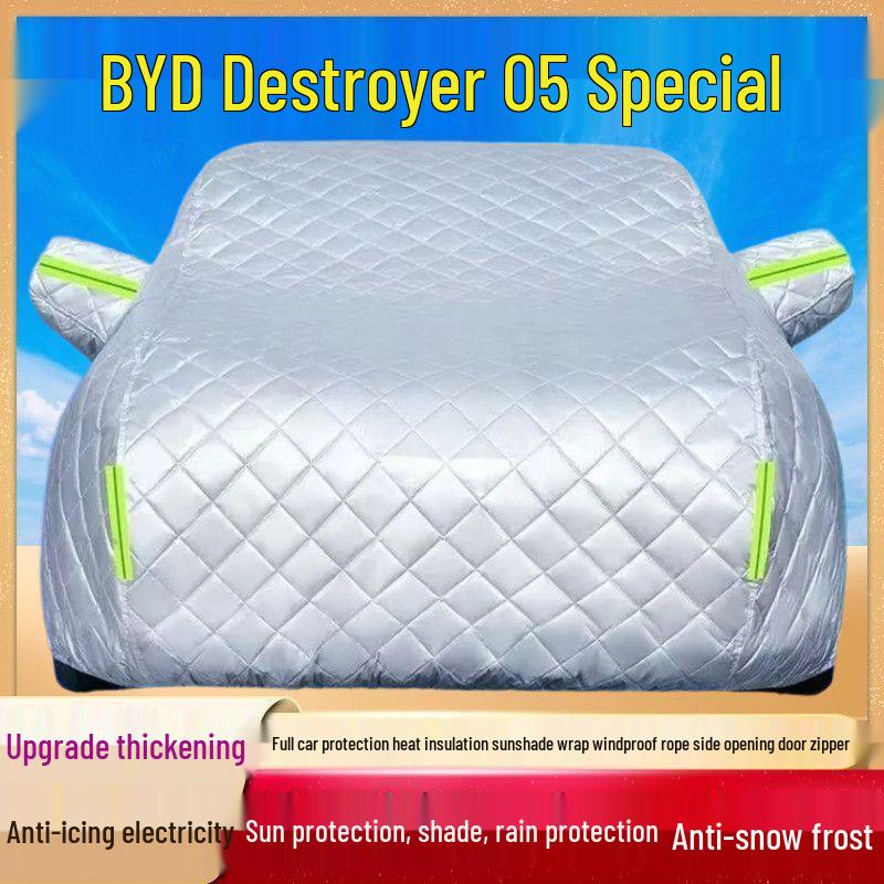 

Destroyer 05 All-Weather Car Cover: Sun, Rain, Frost, and Snow Protection with Heat Insulation Thick Cotton Anti-Hail, All-Season