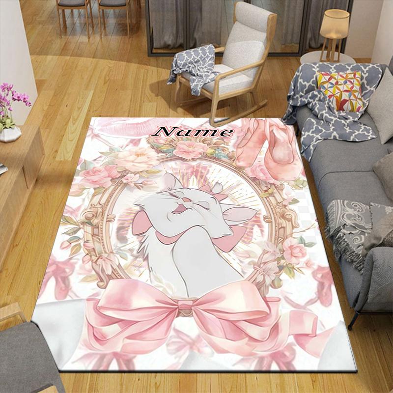Custom 1Pc Pink Hearts Cats Rug Office Carpet Indoor Outdoor Entrance Doormat Nonslip Soft And Comfortable Living Room D916119