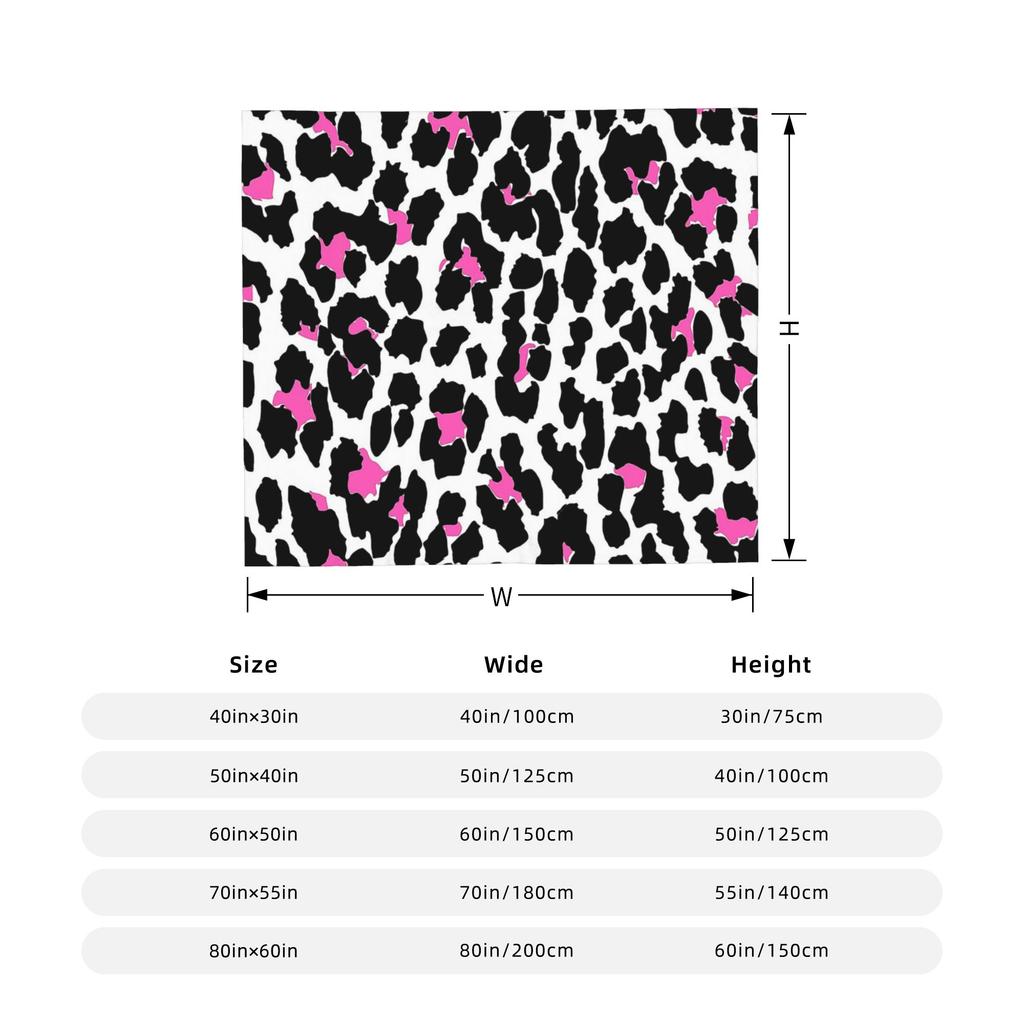 Leopard Print Blankets Flannel Decoration Breathable Super Warm Throw Blanket for Sofa Couch Bedspreads