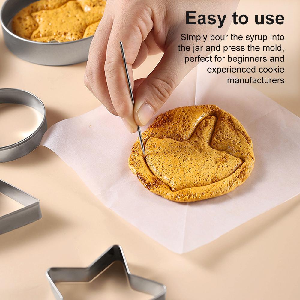 Sugar Cookie Mold Candy Maker Biscuit Korean Honeycomb Cookies Stainless Steel Game Kit For Squid TV Fans and Kids