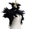Gothic Style Feather Fake Collar Natural Feather Cape  Party Holiday Dress Up Cosplay Costumes