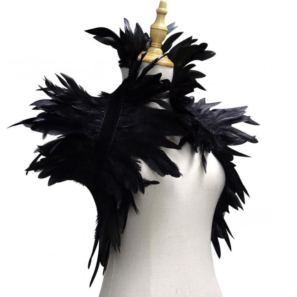 Gothic Style Feather Fake Collar Natural Feather Cape Party Holiday Dress Up Cosplay Costumes