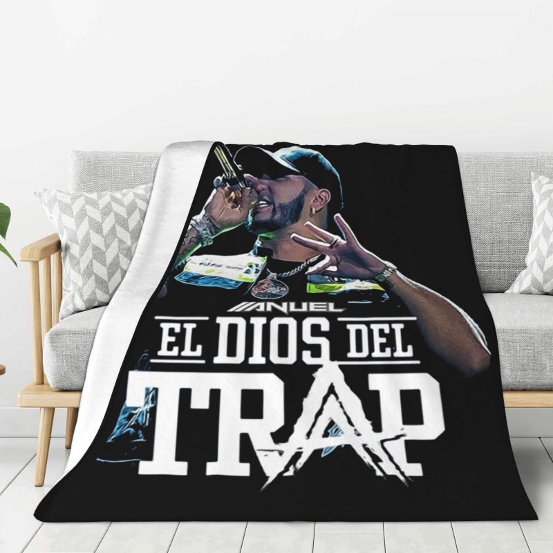 Custom Anuel AA Rapper Blankets Warm Flannel Throw Blanket for Bedding Couch Bedspread 130x150cm