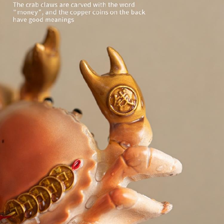 Granchi Unici che Cambiano Colore Pet da Tè Resina Atossica Ornamento in Miniatura Per Styling d'Interni Decorazioni per Cerimonia del Tè