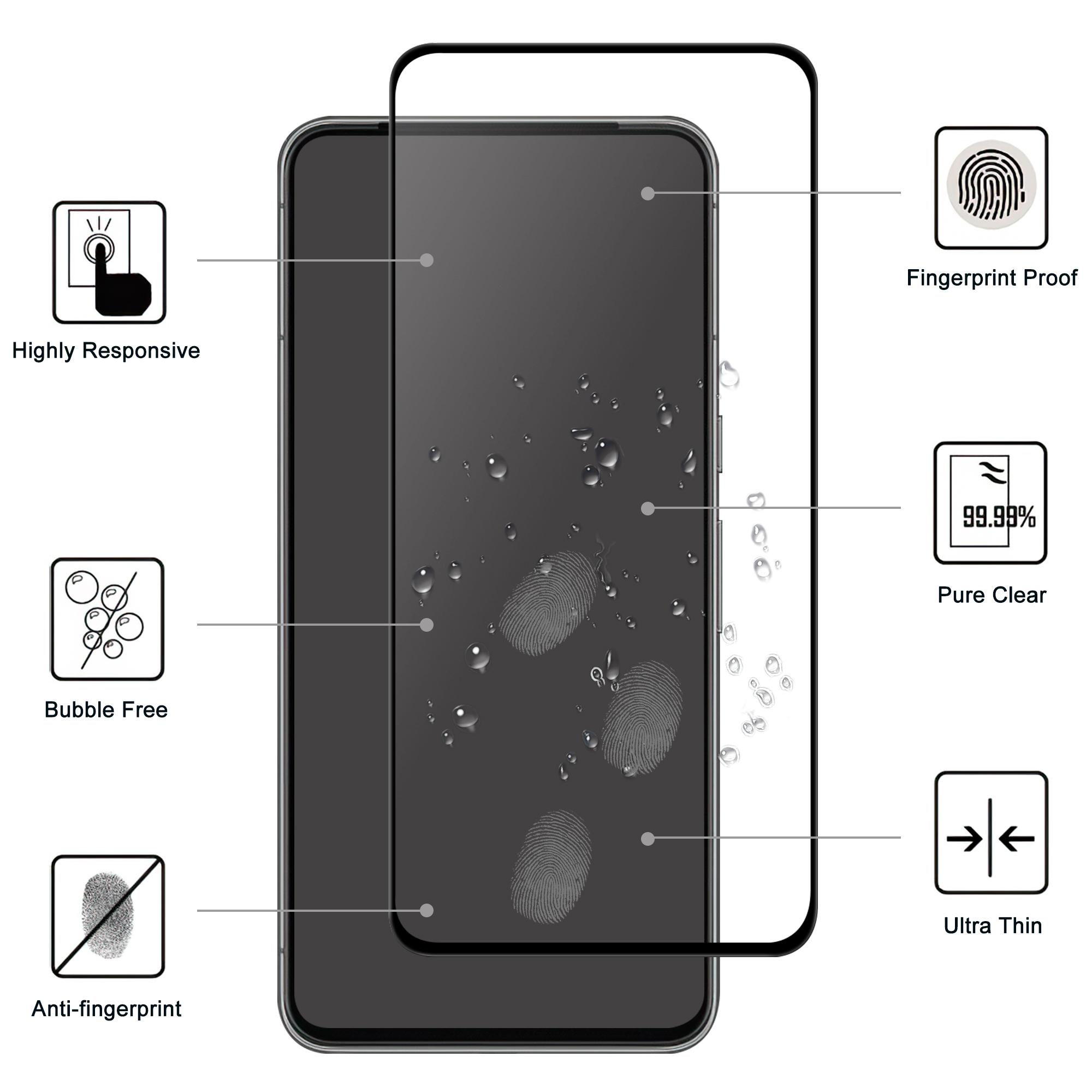 

For Google Pixel 8 Clear Cell Phone Screen Protector Black Edge Full Glue AGC Glass Screen Covering Film Type A