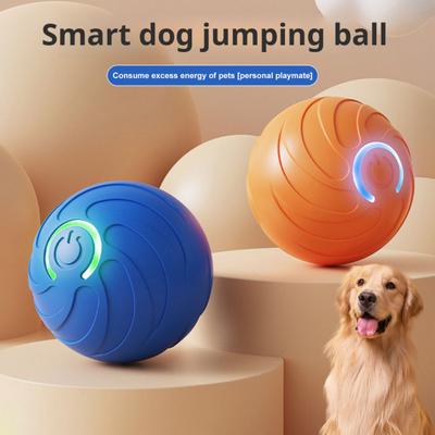 Moving Dog Ball with LED Light Bite-Resistant Compact Design USB Rechargeable Smart Activation