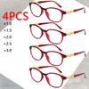 4PCS Anti-Fatigue Reading Glasses - HD Resin Lenses Blue Light Blocking Metal Hinge for Men & Women