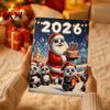 Creative Holiday Ornament Christmas Panda Advent Calendar, 24 Days Countdown Contains Acrylic Party Favors Ornaments, Cute Hanging Decorations