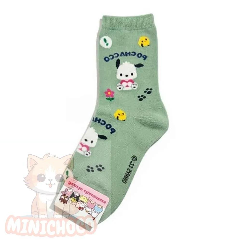 Mini Choco design socks, middle school socks, children s socks, character socks, Sanrio, color Pochacco