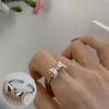 S925 Silver-Plated Imitation Pearl Flower Ring – Elegant Retro Palace Style