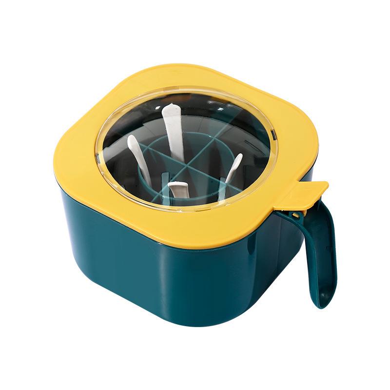 4-Compartment Kitchen Seasoning Box with Lid - Multifunctional Storage for Sugar, Salt, and MSG