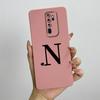 Cute Initial Letters Case For OPPO A5 (2020) Liquid Silicone Smooth Cases For OPPO A9 (2020) A11X Soft Cover OPPO A5 2020 Bag