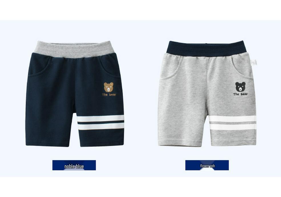 2022 Korean Style Summer Boys' Mid-Length Bear Cartoon Shorts