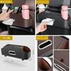 Seizar Car Backseat Multifunctional Storage Box for Includes Drink Tissue and Two Cup Perfect for Car Accessories and Small Items Organizer, Cars,