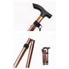 Folding Walking Stick Aluminum Alloy Crutches Non Slip Telescopic Crutches for Elderly Brown 82 92cm   32.3 36.2in