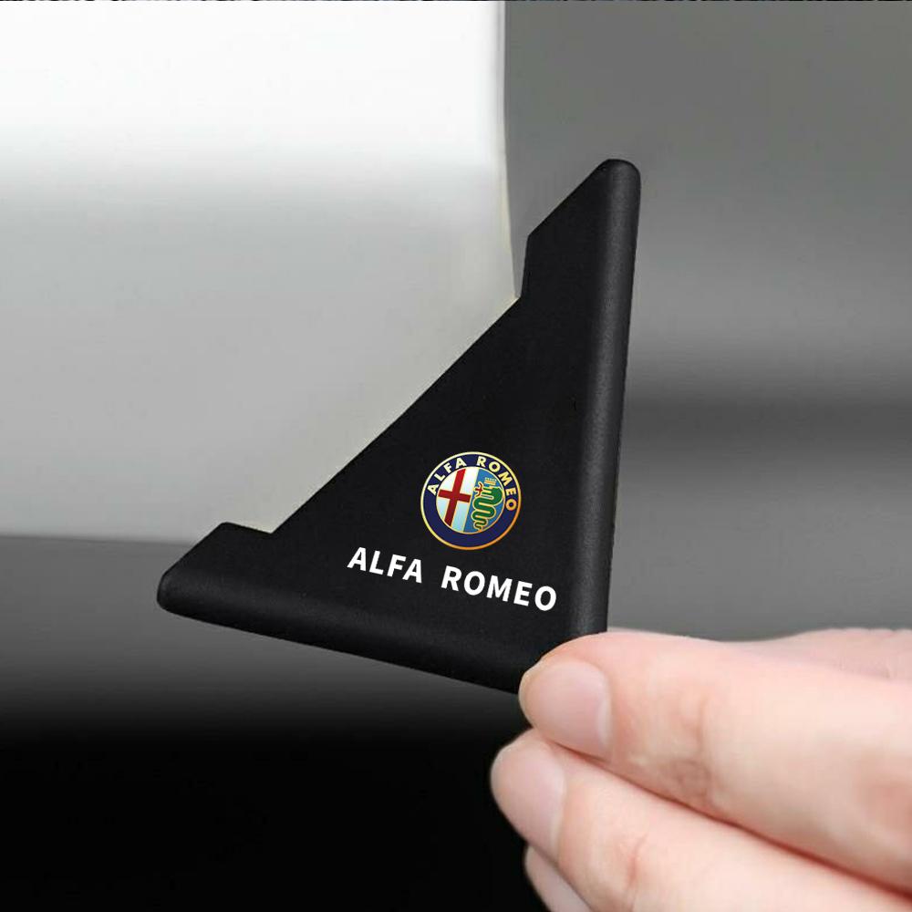YFK1 2PC Car Door Corner Cover Bumper Crash Scratch Protector Sticker For Alfa Romeogiulia stelvio 159 147 156 166 Mito Stelvio Brera