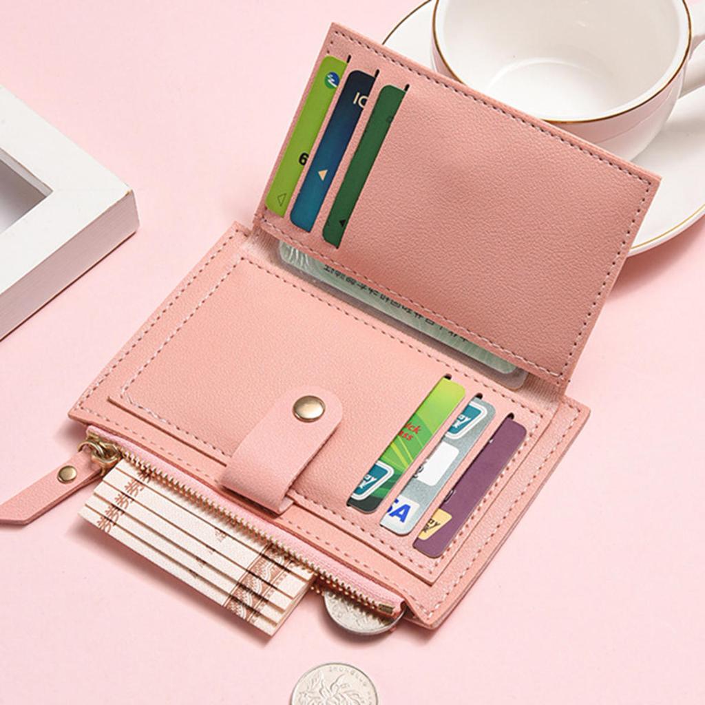 Cute Fashion PU Leather Mini Coin Purse Women Solid Color Credit Card Holder Bags Small Wallet Money Bag Purse Card Holder High Fast Delivery