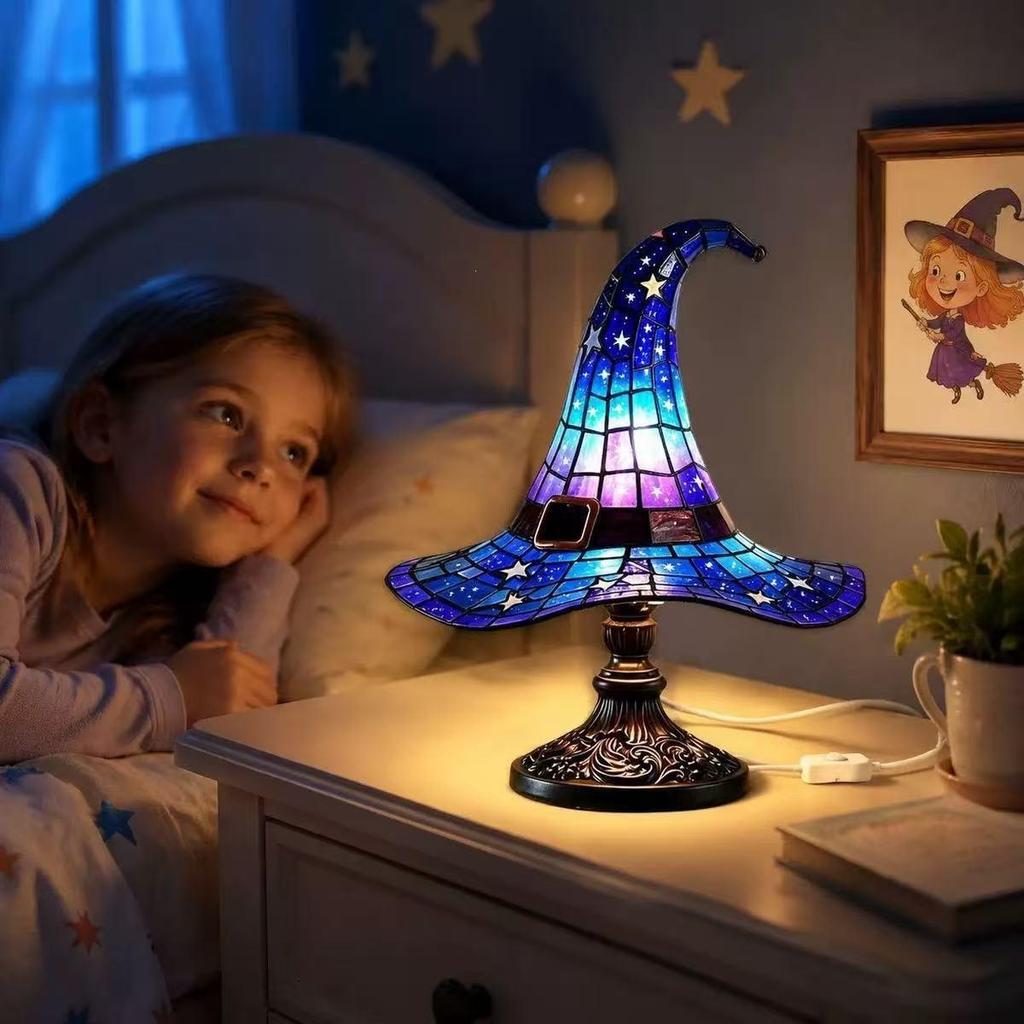 USB LED Gothic Witch Hat Lamp Desktop Ornament