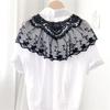 Sweet Lace Embroidered Fake Collar Shawl Blouse Decoration Detachable Collar Women's Shirt Dress False Collar Top Accessories