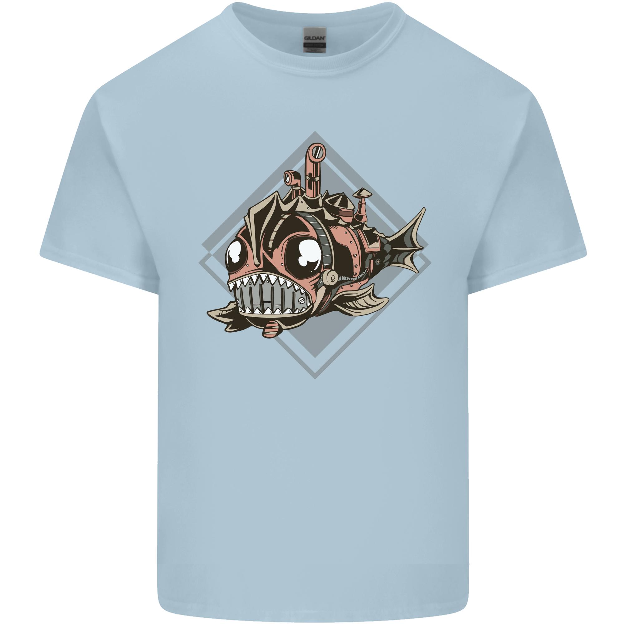 A Steampunk Fish Unisexs Light Cotton TShirt S