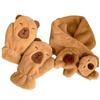 Lovely Plush Capybara Cartoon Scarf and Glove Set for Warmth Stylish Winter Wear Handwear and Neck Gaiter for Women Kids