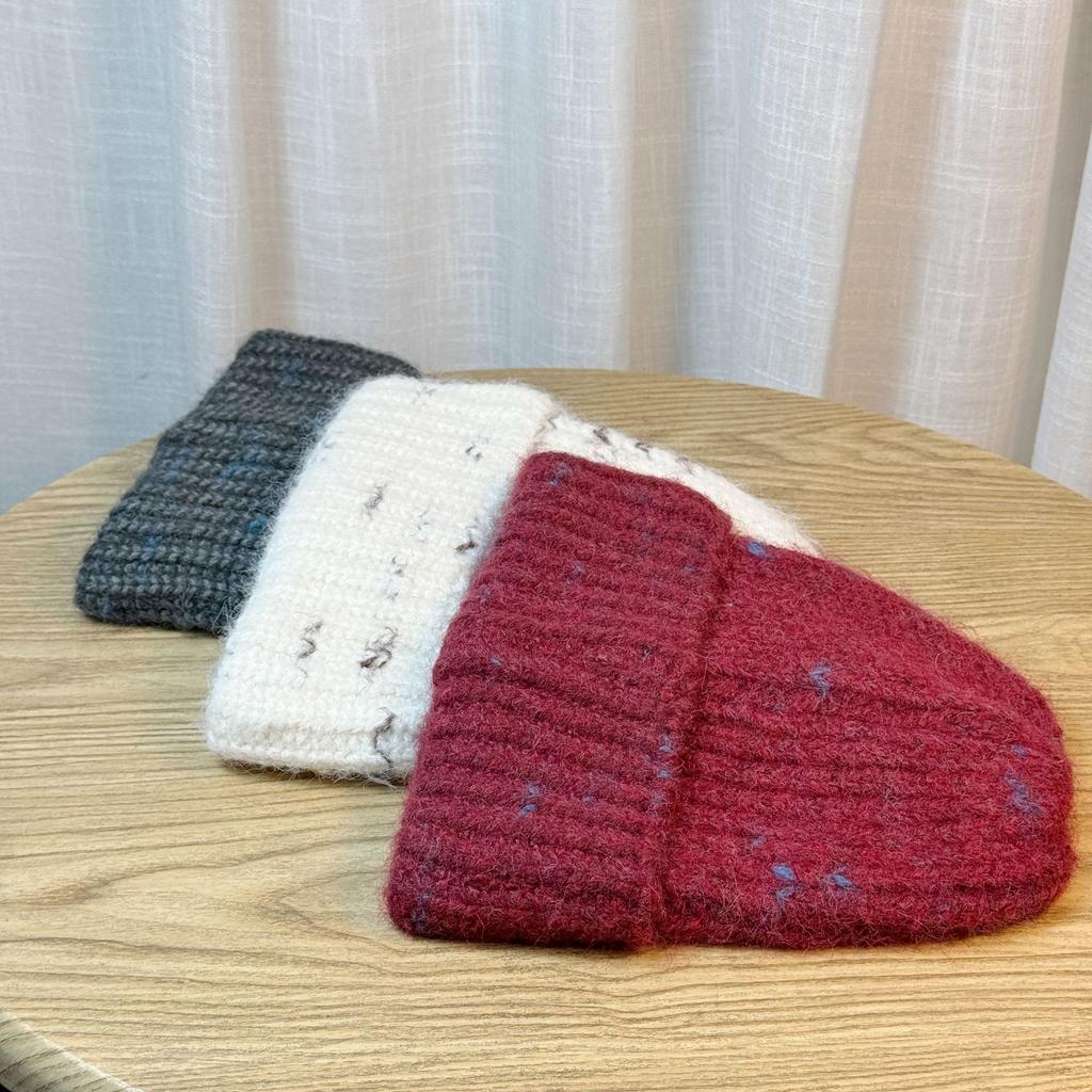 Japanese New Style Knitted Woolen Hat for Women In Autumn and Winter Women's Warm and Cold Proof Hat Showing Face Small Ear Protection Cap