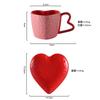 Creative 300ml Hearts Ceramic Coffee Mug Love Handle Couple Mug Afternoon Tea Dessert Tea Cup Drinkware Office Mug Home Decor