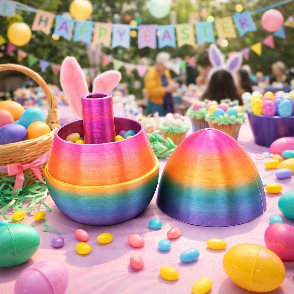 Annoying 3D Printed Easter Egg Funny Plastic Interactive Egg Ornament Novelty Detachable Surprise Egg Gift Party Supplies