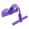 2 Tube Foot Pedal Pull Rope Elastic Leg Puller SitUp Abdominal Fitness Training Equipment(Purple )
