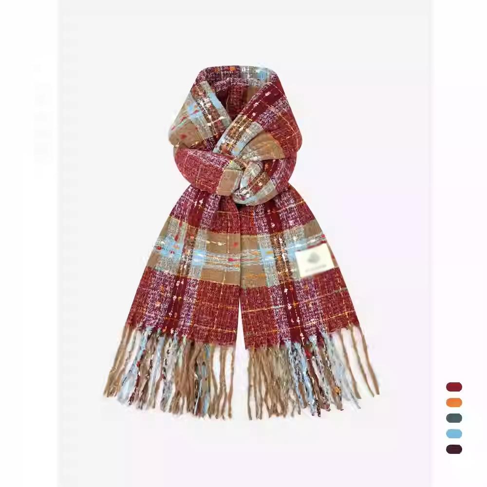 

Высококачественные шарфы, полные галактического ретро-пледа, имитация кашемира, женские осенне-зимние мягкие восковые теплые универсальные шарфы 180*65