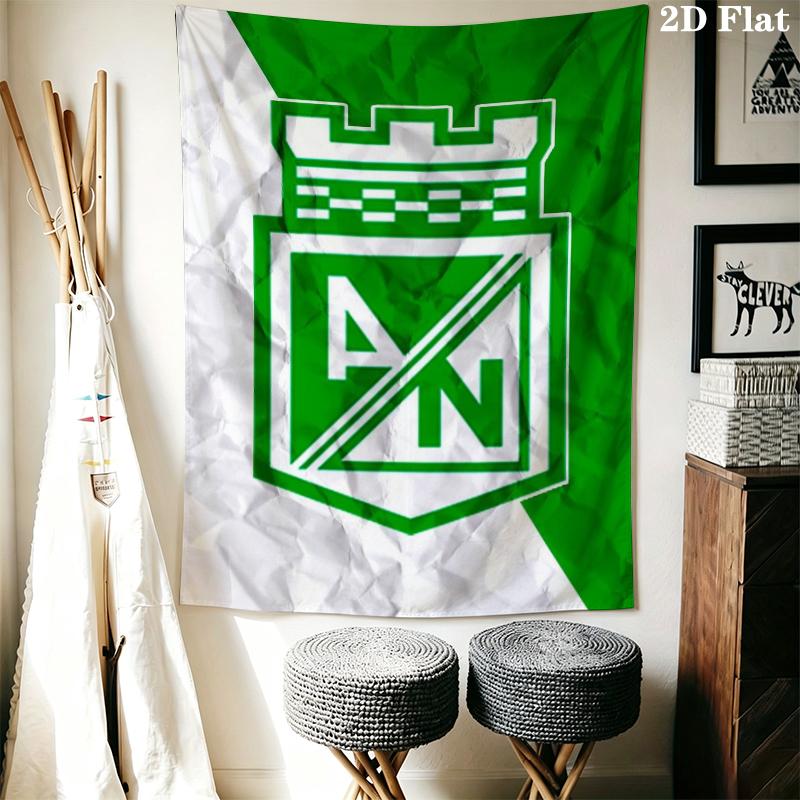 Atlético Nacional Wall Tapestry Aesthetic Wall Hanging Printed Fabric Blanket Decorative Tapestries for Bedroom Living Room Home Decor