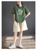 Women's Plus Size Cotton Retro Cargo Shorts - Multi-Color, Wide-Leg, Elastic Waist, Loose Fit, Versatile Five-Point Pants