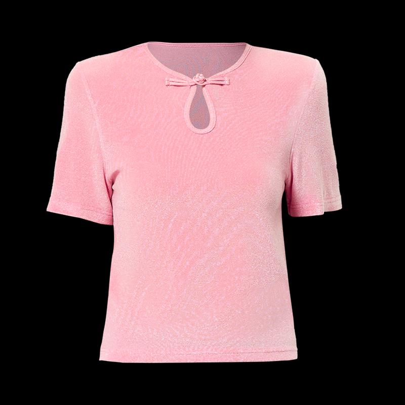 HECO Women's New Chinese Style Acetate Knit Frog Button Top