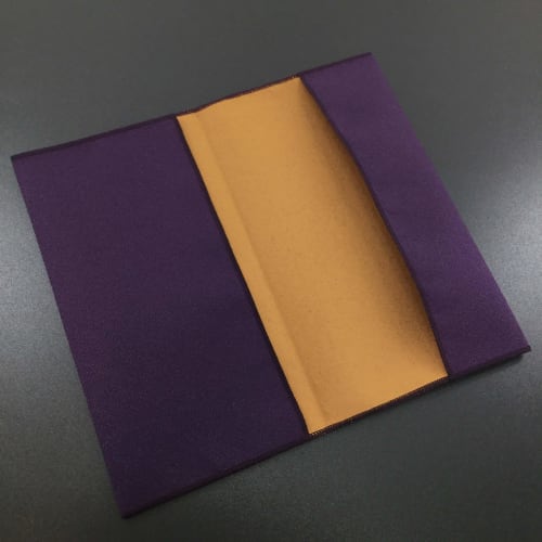 Daiko Sangyo Purple Fukusa (Clothes Wrap for Celebrations and Condolences), 12 x 20cm, Gold Envelope Bag/Prayer Bead Bag, Heart Sutra, Made in Japan,