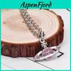 Elegant And Luxurious Saturn Necklace For Women Geometric Design With Sparkling Inlaid Diamonds