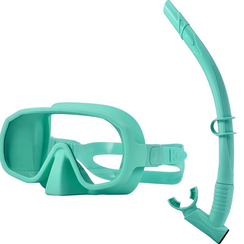 Tempered Glass Snorkeling Mask and Snorkel Set