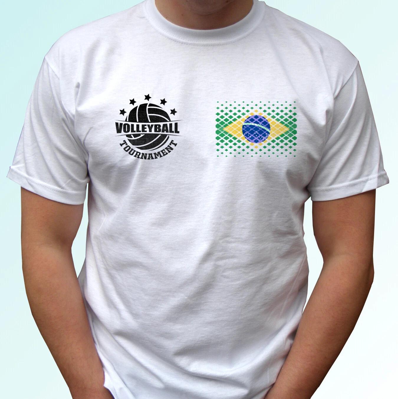 

Brazil volleyball kids boys T-Shirt flag Brasil top sport gift tee s s kids sizes 150