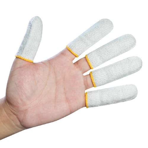

Finger Cots for Hand Eczema and Fingertip Protection, 10-Piece Set, Skin-Friendly, 100% Pure Cotton, Breathable, and Sweat-Resistant