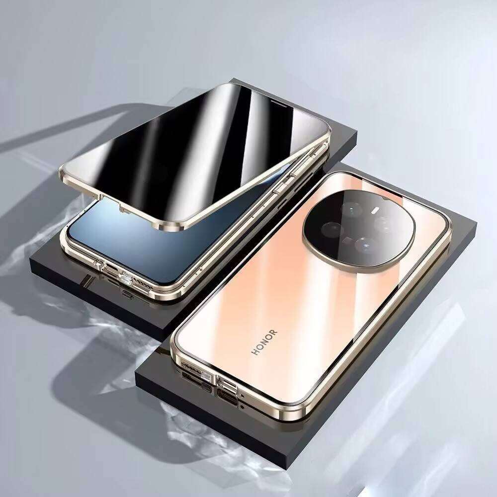 360° Magnetic Anti-Peep Privacy Case for Huawei Mate 80 70 60 50 40 30 P80 P70 Pro/ Pro+ Ultra with Tempered-Glass Cover Phone Bumpers