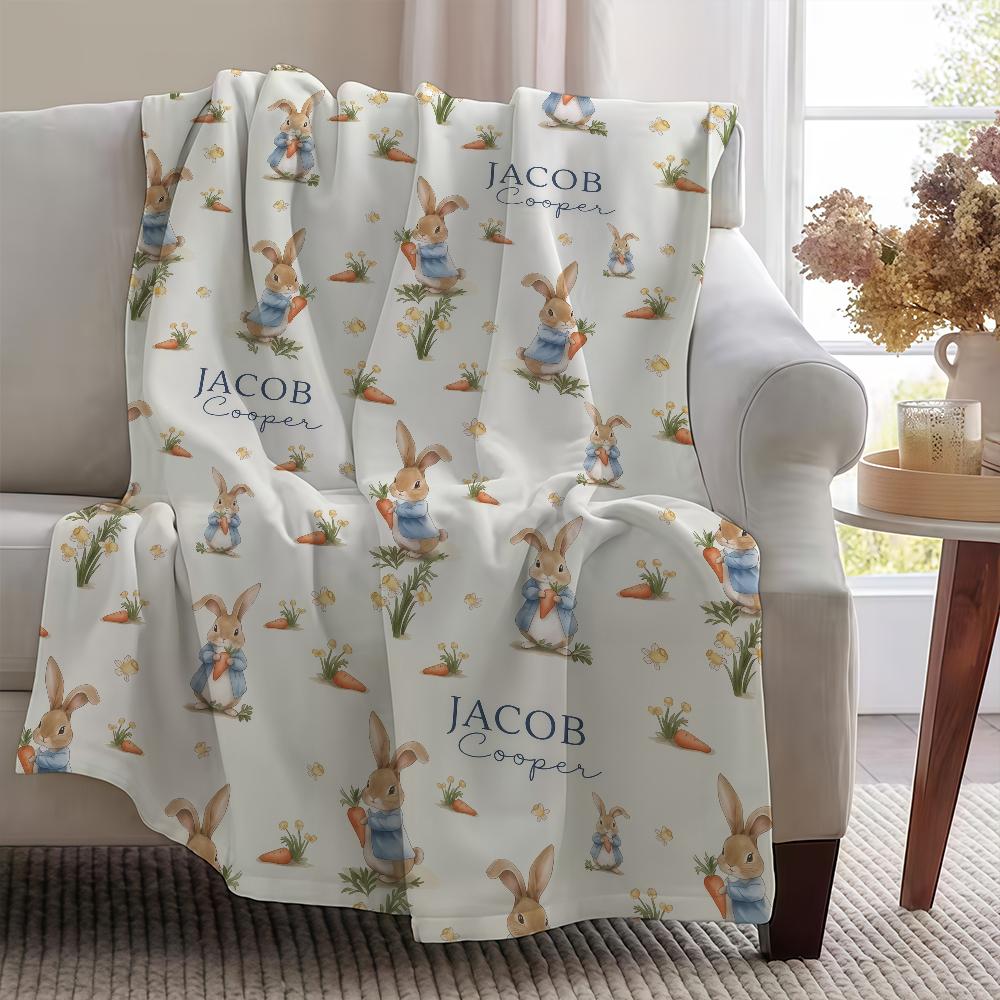 Blanket R-RabbitS Throw Super Cosy Plush Living P-PeterS Room Sofa Couch Childish Birthday Gifts