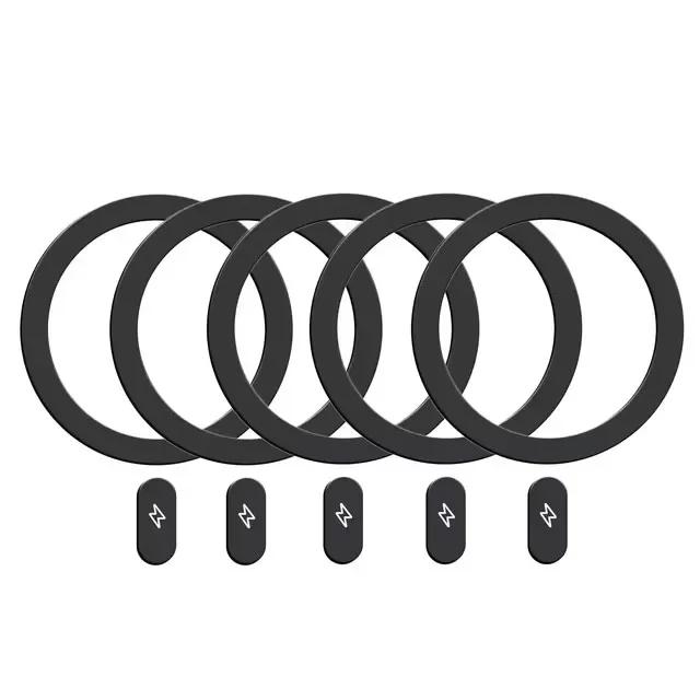 1/5 ks kovové nálepky kroužky univerzální bezdrátová nabíječka magnetické kroužky držák mobilního telefonu do auta železný plech pro iPhone 14 13 12