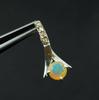 Handcrafted 925 Silver Pendant Featuring Natural Diamond and Opal Gemstone
