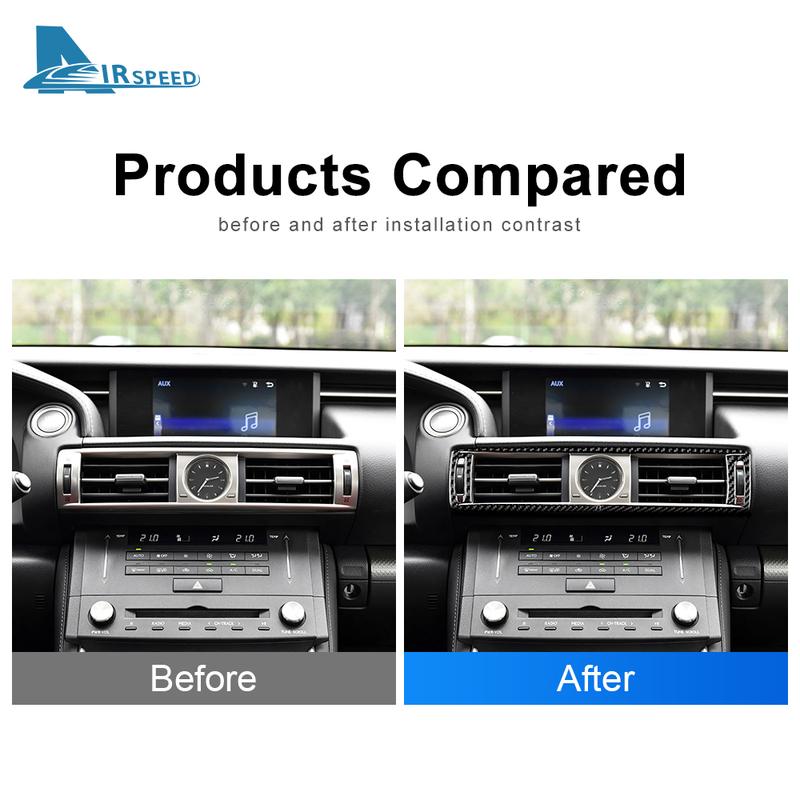 Real Soft Carbon Fiber Sticker For Lexus IS 250 300 350 200T 2013 2014 2015 2016 2017 2018 Car Outlet Frame Accessories