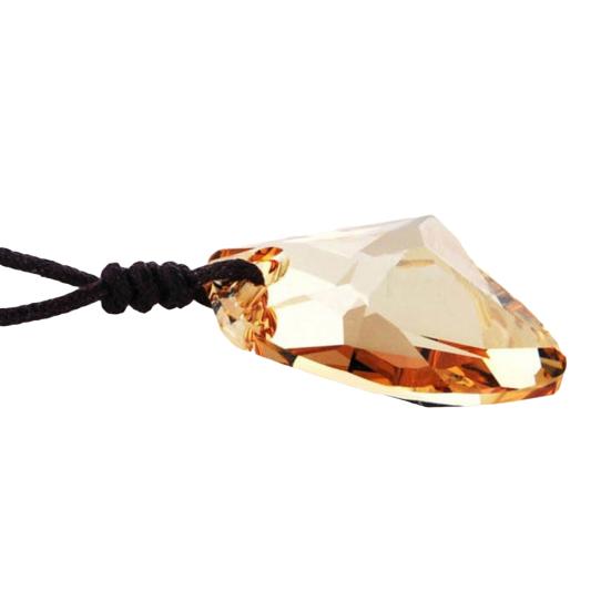 Fashion Men Women Faux Crystal Pendant Adjustable Rope Necklace Jewelry Gift