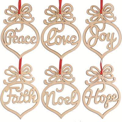 30 Stück Weihnachten Holz Hohl Ornamente, Weihnachtsbaum Hängende Anhänger Bastel Anhänger Dekoration, Weihnachtsfeiertag Hochzeitsdekorationen
