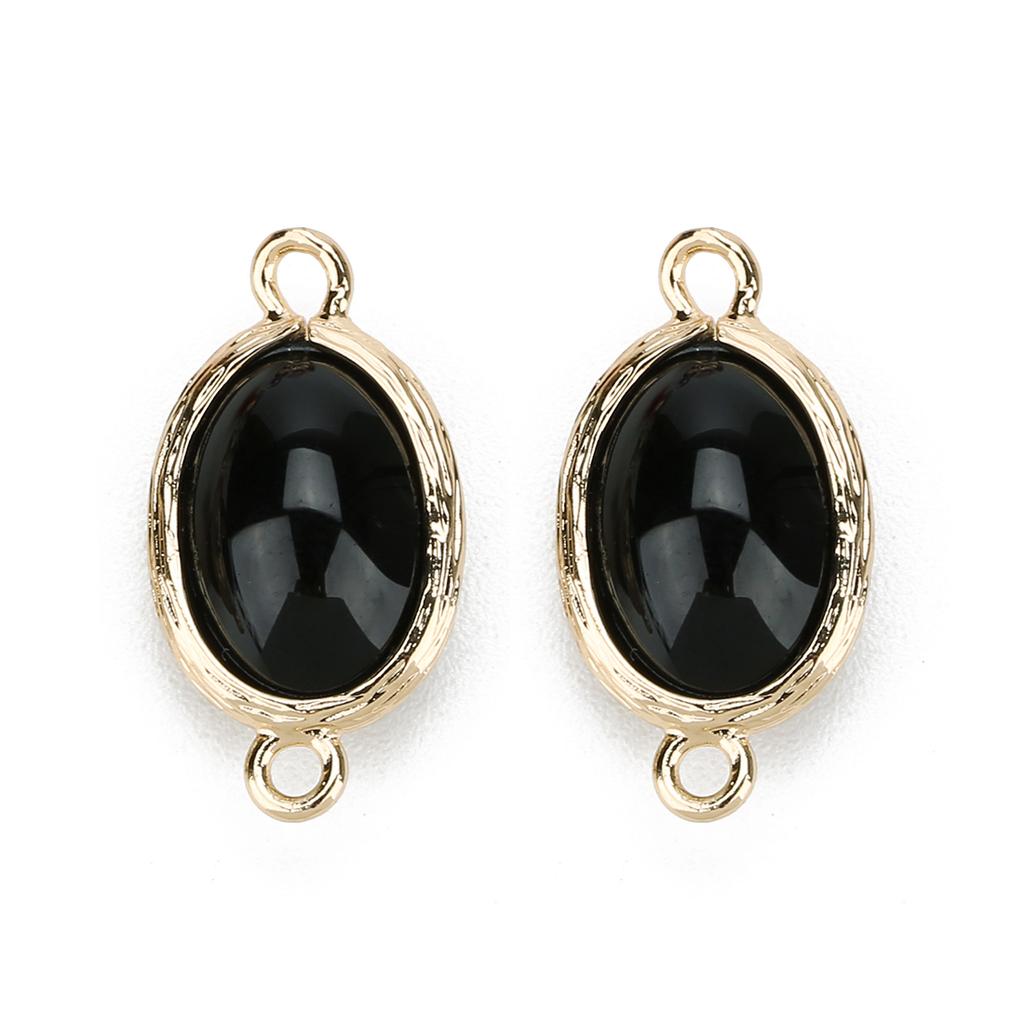 5Pcs/Lot 12×23mm Glass Pendant Smooth Colored Double Hole 2mm Pendant For Women's Earrings Making Diy Charm Bracelet Supplies