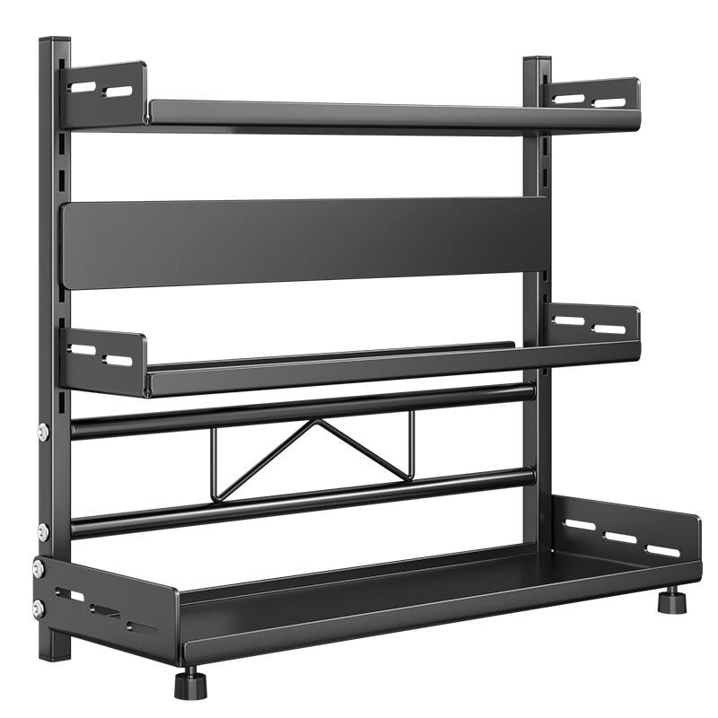 miflame 2-Tier Kitchen Countertop Spice Rack with Knife Holder